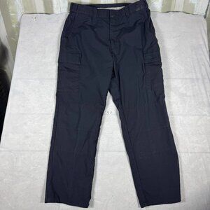 Horace Small Tactical Work Pants Men's Black Ripstop Cargo Straight Leg 38x37